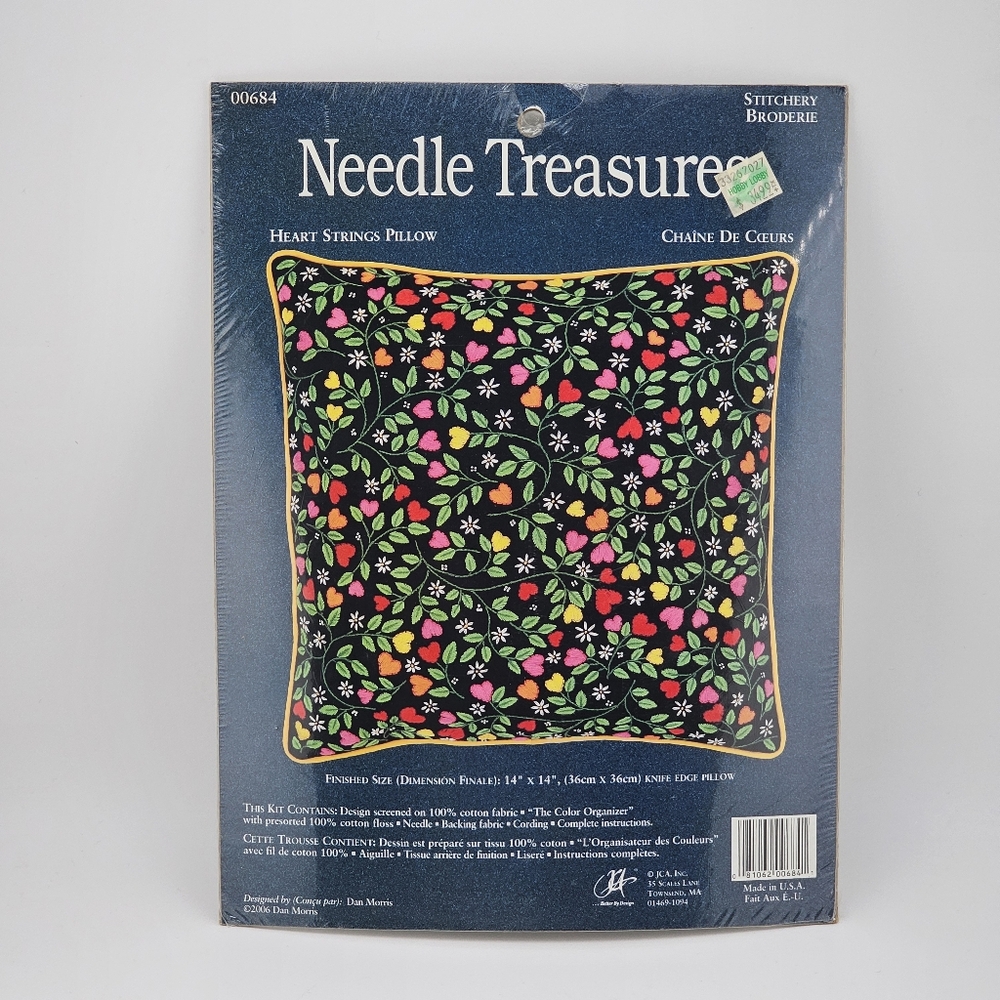 Needle Treasures Heart Strings Pillow Kit The Color Organizer Dan Morris Stitch